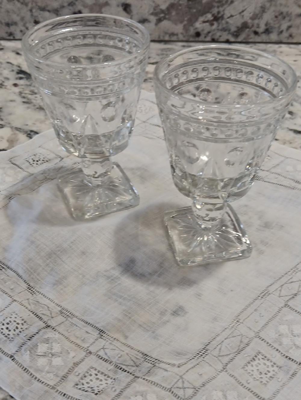 Park Lane Pattern Clear Glass Goblet Set